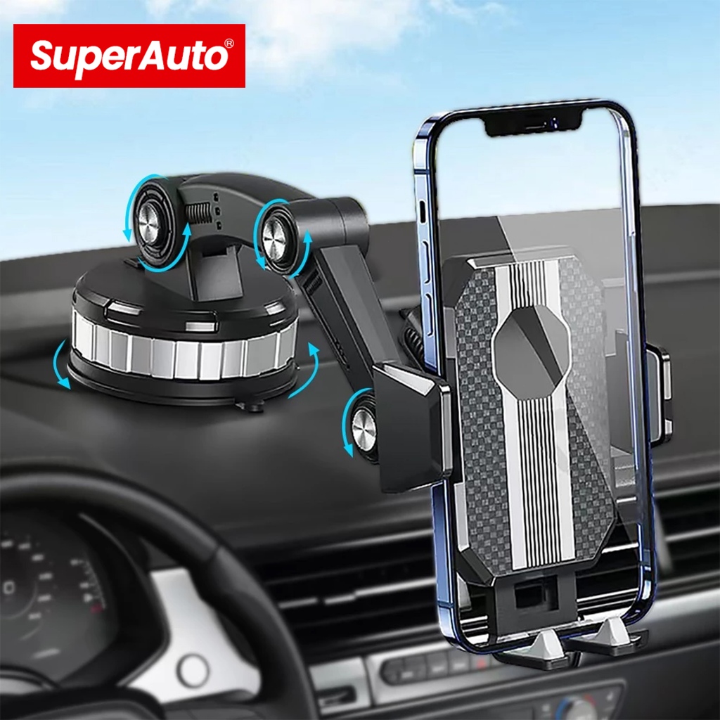 SuperAuto Car Phone Holder 360° Adjustable Car Mobile Cellphone Mount For Dashboard Windscreen