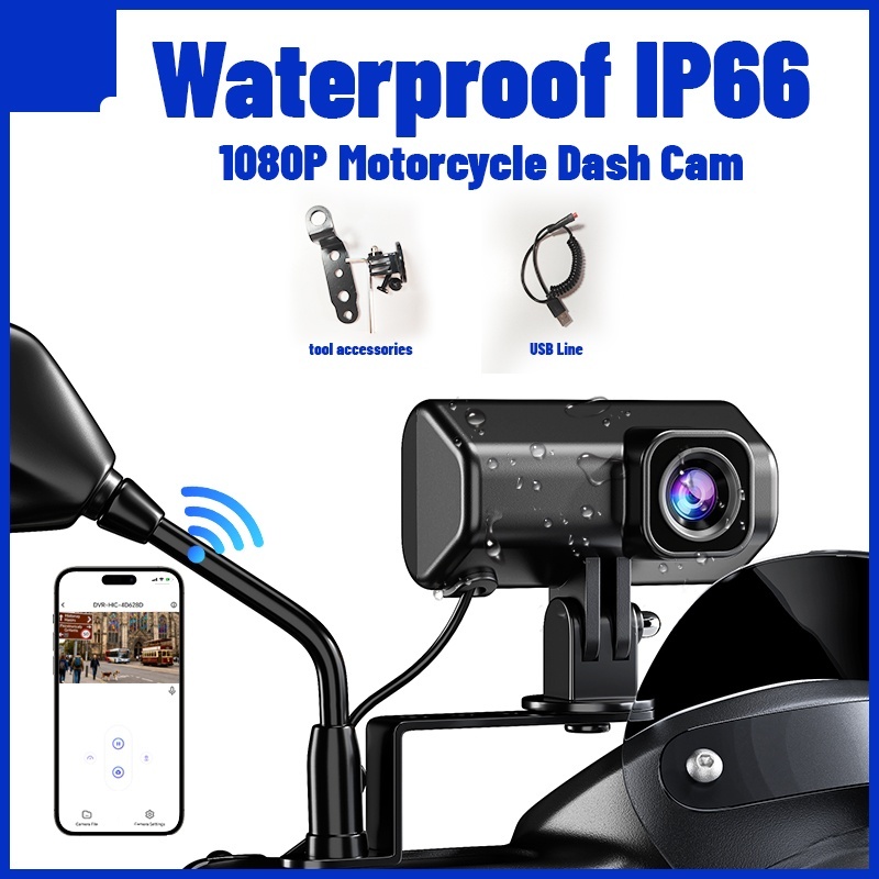 Accesorios Moto 1080P Motorcycle Camera DVR Para IP66 Waterproof Sport Camera WiFi Dash Cam Waterpro