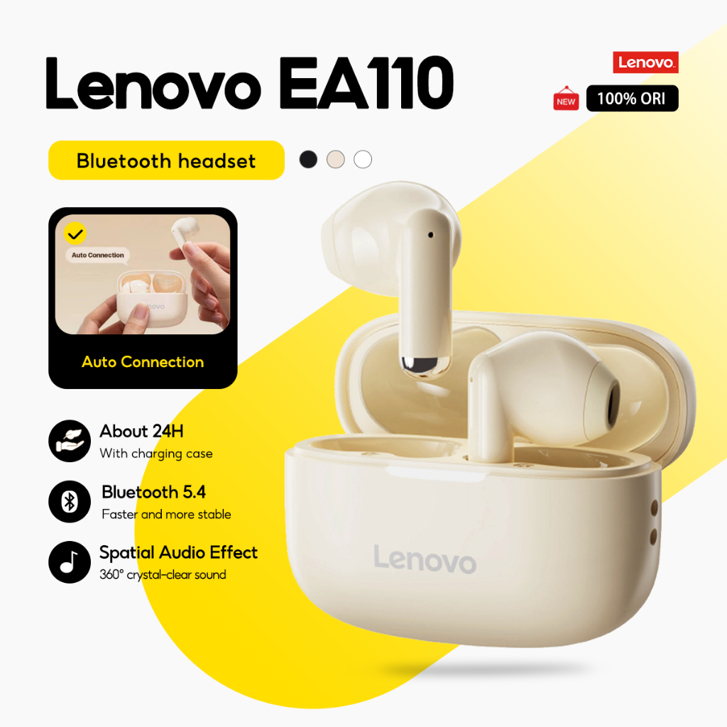 Lenоvо Earbuds EA110 Mini Buds True Wireless Earphone TWS Bluetooth 5.4 Low Latency Touch Control Lo