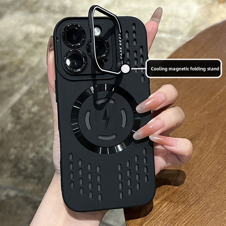 Cooling Magnetic Phone Case For iPhone 17 16 15 14 13 12 11 Pro Max Plus Bracket Heat Dissipation Ca