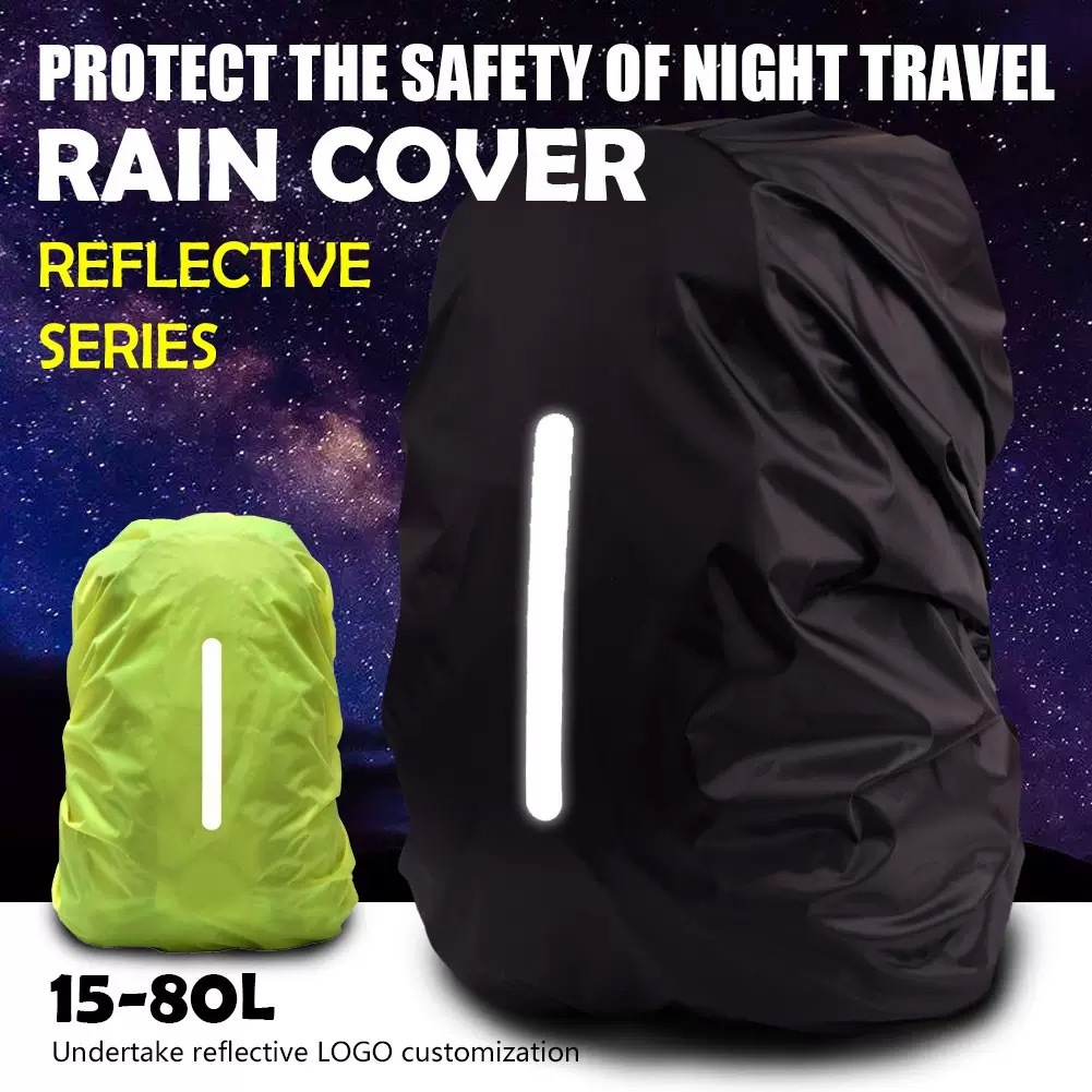 15-65L Reflective Waterproof Cover bag Rainproof Backpack for Outdoor Sports Cycling Hiking Climbing