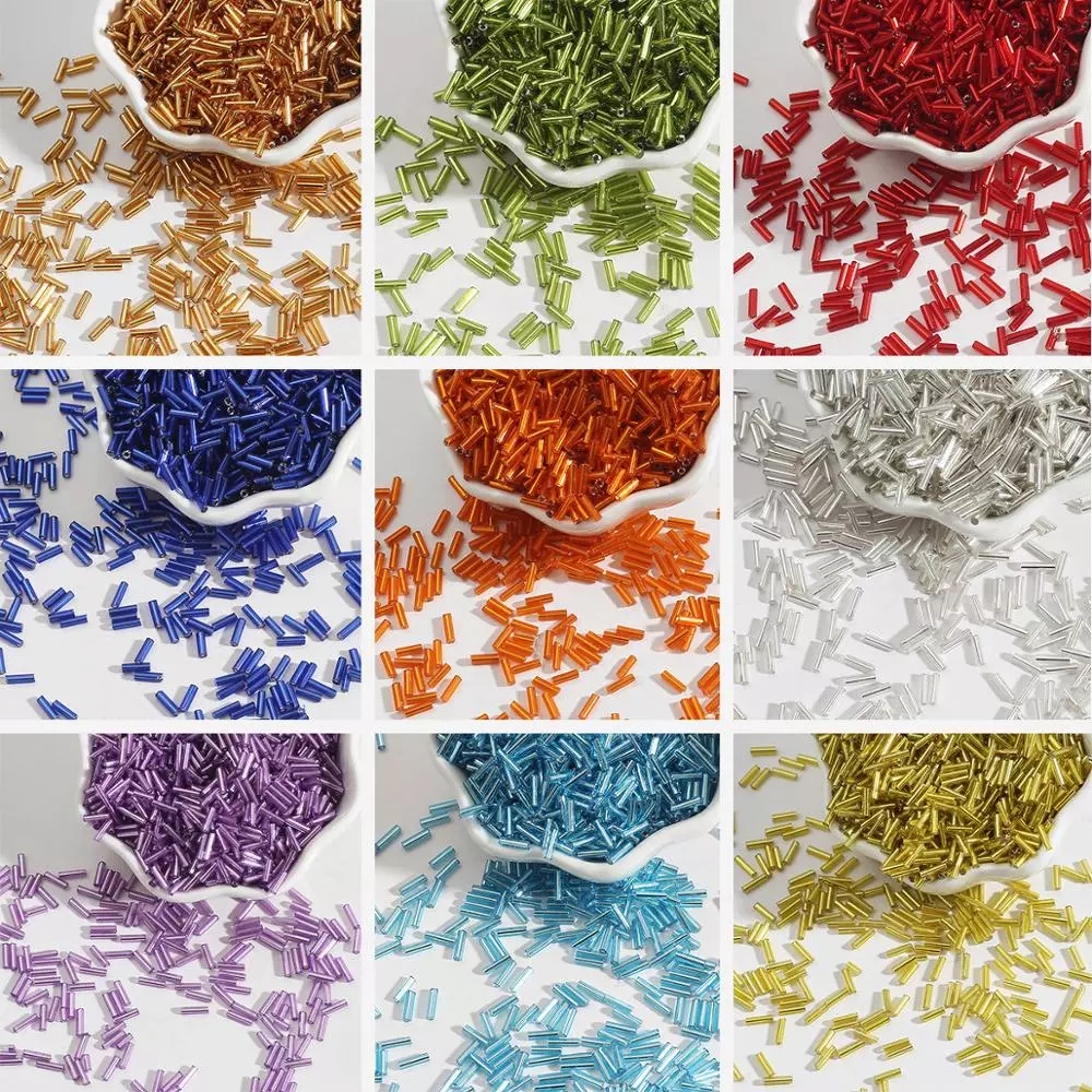 St.kunkka 400pcs Tube Glass Seed Beads Austria Crystal Beads Spacer Beads For DIY Jewelry Making Br