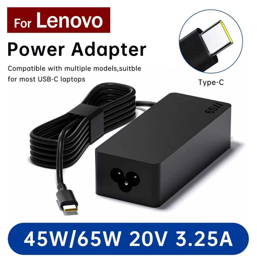 65W Fast Charging Laptop Charger​ – Optimized Replacement for Lenovo USB-C Power Adapter