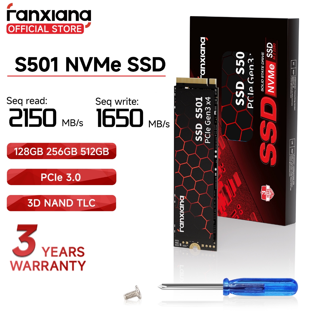 Fanxiang S501 PCIe 3.0 M.2 NVMe SSD 1TB 512GB 256GB 128GB for Laptop Desktop