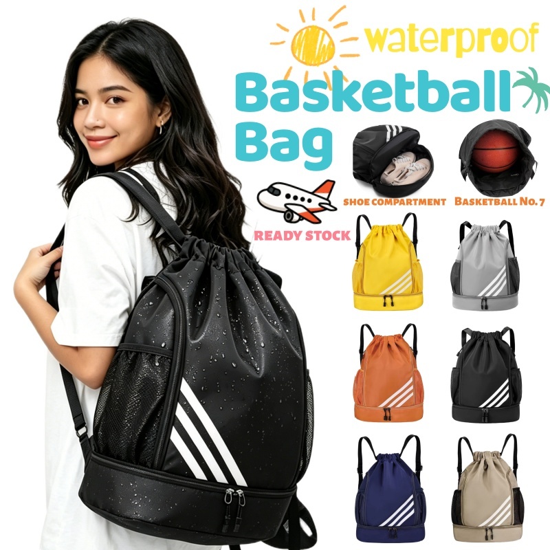 [Local Fast Ship]Basketball Backpack Large Capacity Ball Shoes Sports Gym Bag Unisex