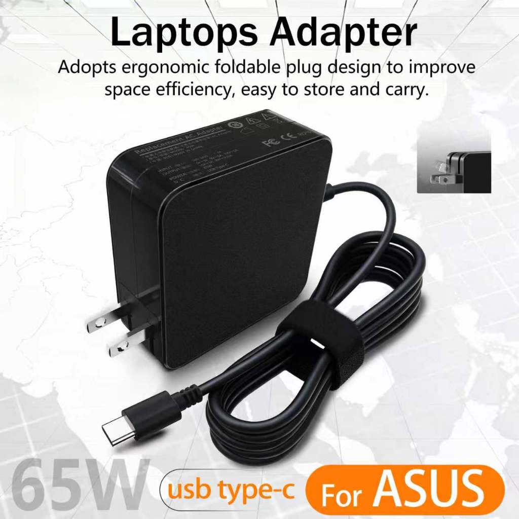 65W USB Type-C Laptop Charger Adapter For Asus ZenBook 3 UX490UA UX490U 20V 3.25A