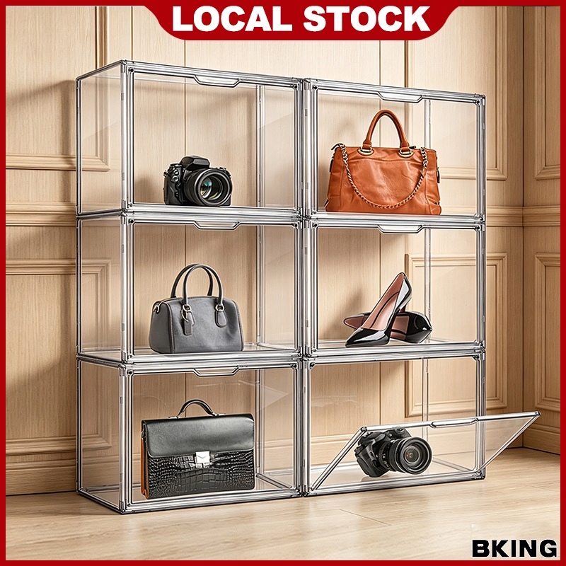 Transparent Handbag Storage Box Acrylic Display Box for Shoulder Bag Tote Bag‌ Organiser Box