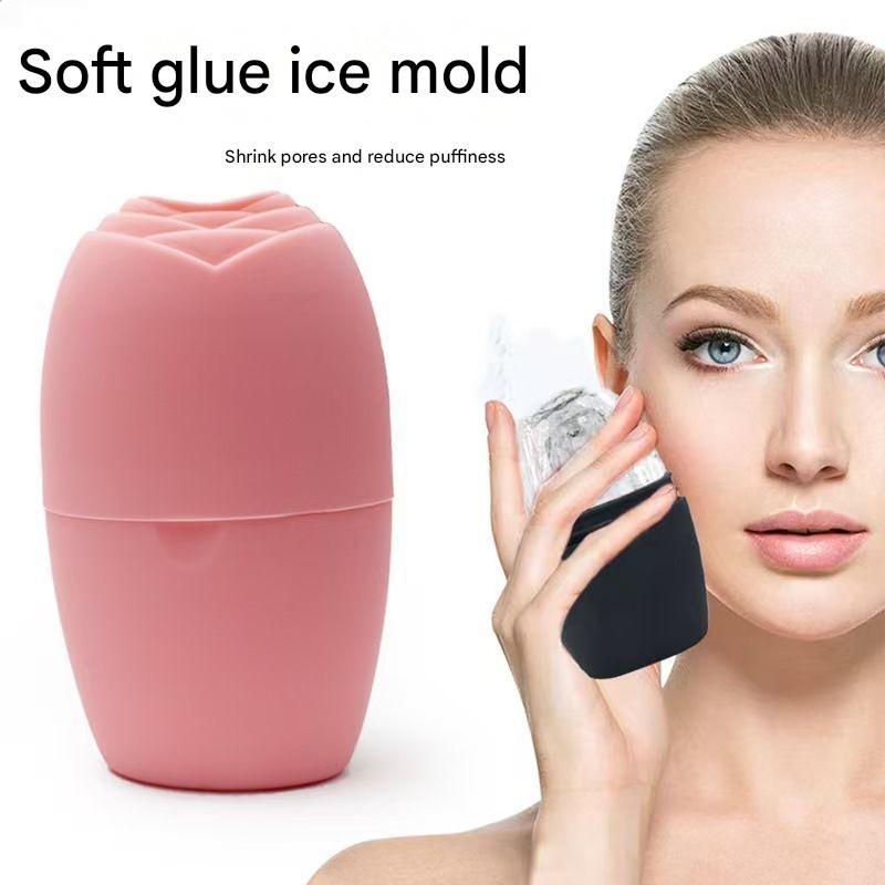 Face Ice Roller Skin Care Face Lift Reduce Acne Shrink Pores Face Massager Facial Care Tools Ice Molder for Face Ice Roller Mold Face Lifting Silicone Facial Massage