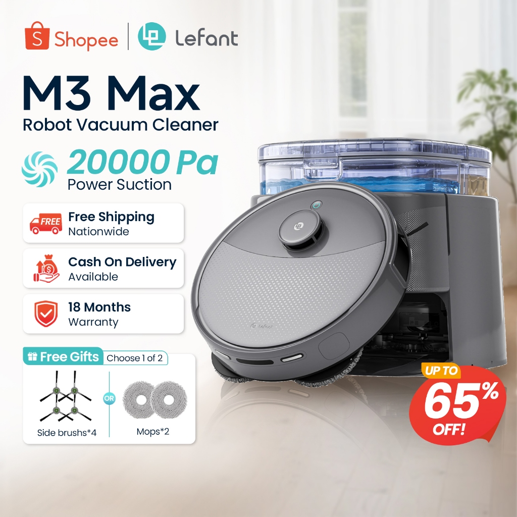 Lefant M3 Max Robot Vacuum Cleaner For Home 20000pa 3in1 Self-Cleaning Smart Floor Cleaner Pet Hair