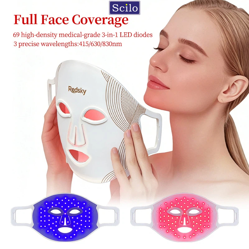 2026New LED Red Light Therapy Mask for Face Skin Glowing,830nm Led Light Therapy Face Mask Anti Wrinkle, Blue Light Therapy Face Mask for Acne,Home use,Birthday gift