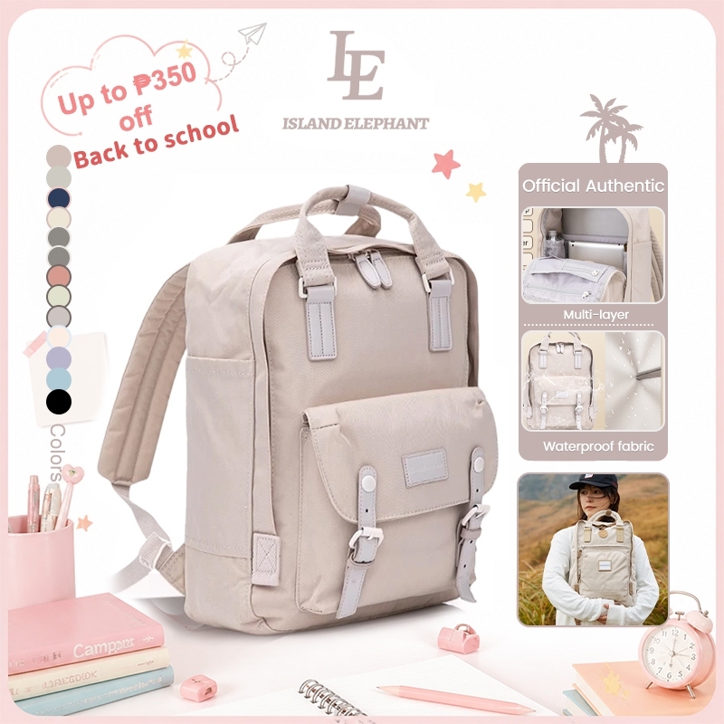 ISLAND ELEPHANT Waterproof Doughnut Macaroon Backpack for Travel, School, Korean Style Bagpack for S