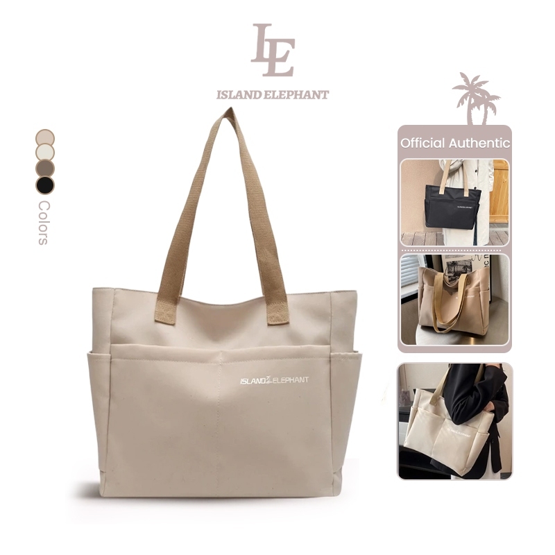 ISLAND ELEPHANT Large Capacity Japanese Tote Bag | Waterproof & Lightweight | Ideal for Work &School