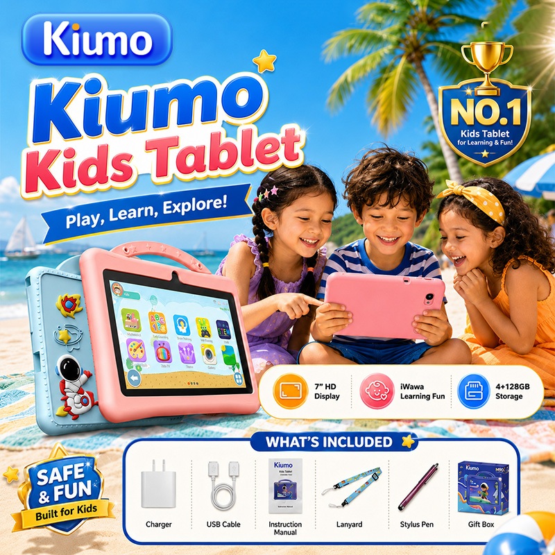 Kiumo Kids Tablet Newly Upgraded Children's Learning Tablet Android 13 Tablet For Kids