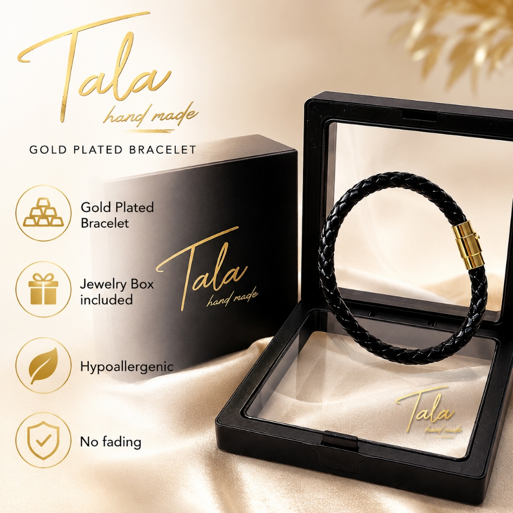 TALA hand made Magnetic Bracelet for Unisex Fashion Accessories Couple Bracelet Men's Bracelet Leath