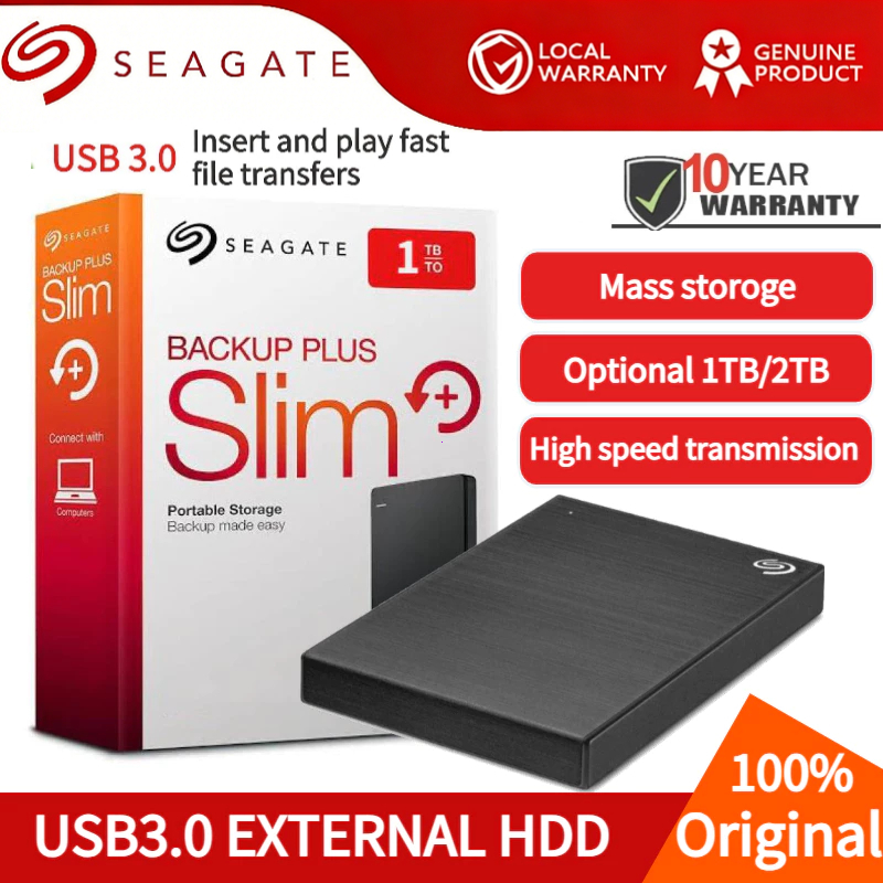 Seagate Original 1TB 2TB External hard drive One Touch with Password USB3.0 ; Free Rescue Data Recov