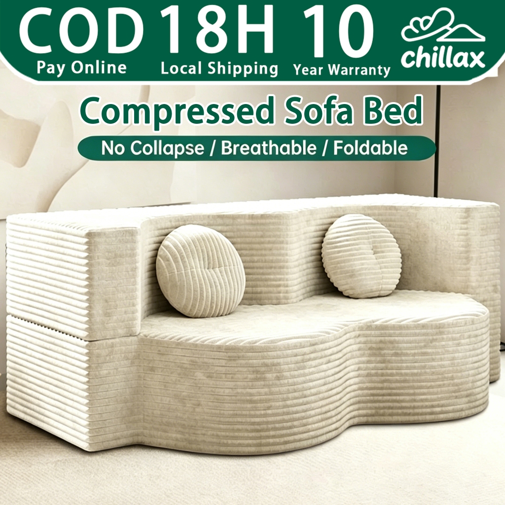 Chillax Sofa Bed Foldable Modern 2 Seater Accent Chair Sofa Breathable High-density Sponge Sofa Bedr
