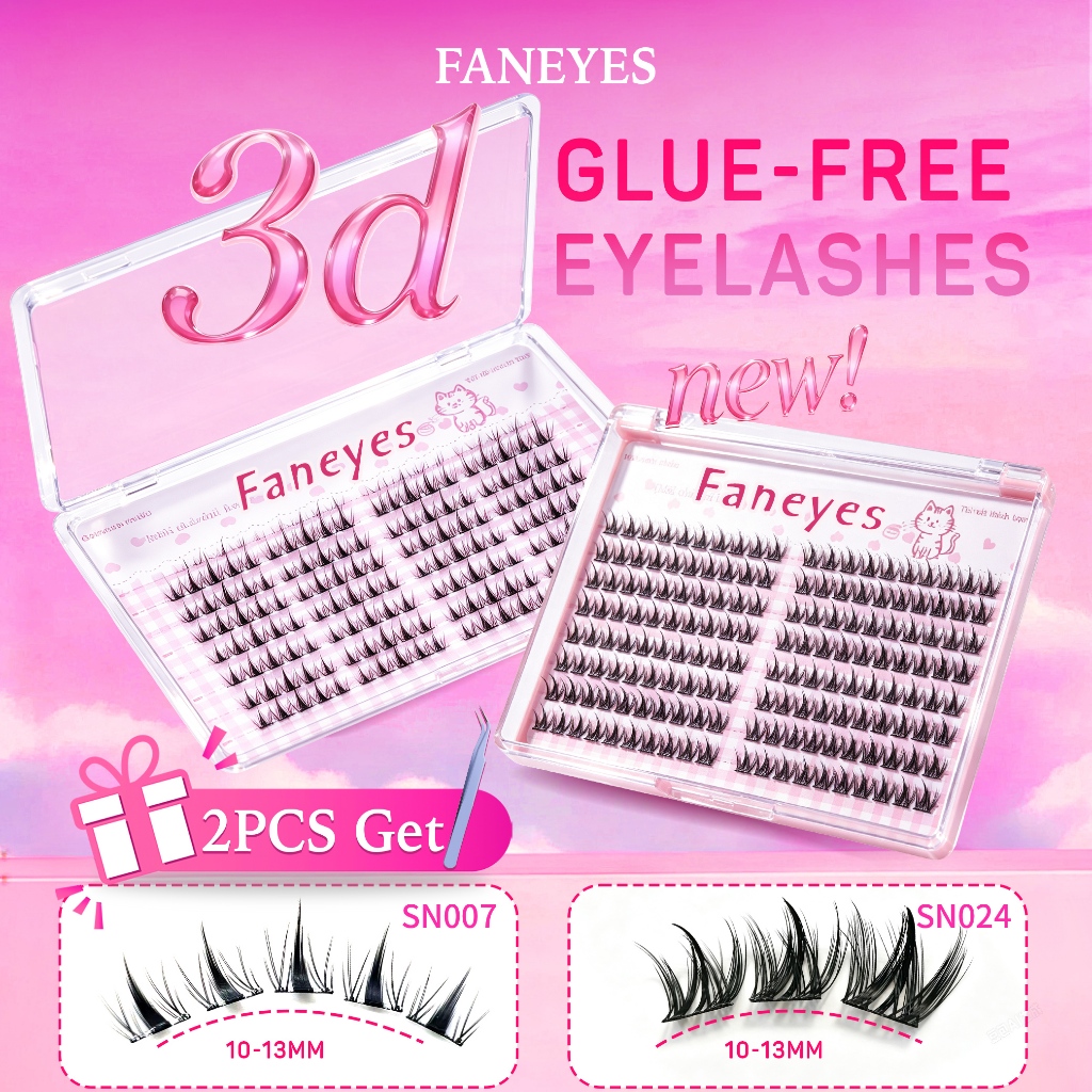 Large-Capacity Glue-Free False Eyelashes Mom Vitality Single Cluster Natural Thick Curling Daily Com
