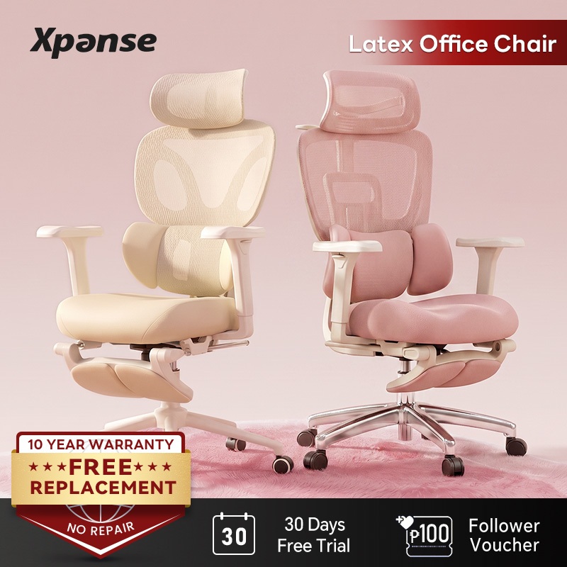XPANSE Latex Office Chair For Girl Ergonomic Study Chair Multiple Colors Computer Chair [COD]