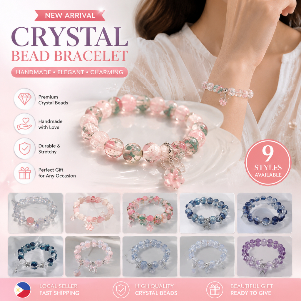 2026 New Style Fashion Cherry Blossom Glass Beaded Bracelet Female ins Niche Design New Style High-E