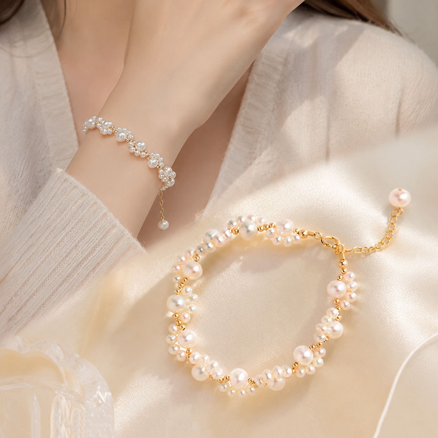 Japanese Korean Kitten Claw Pearl Unique Fashionable Design Bracelet