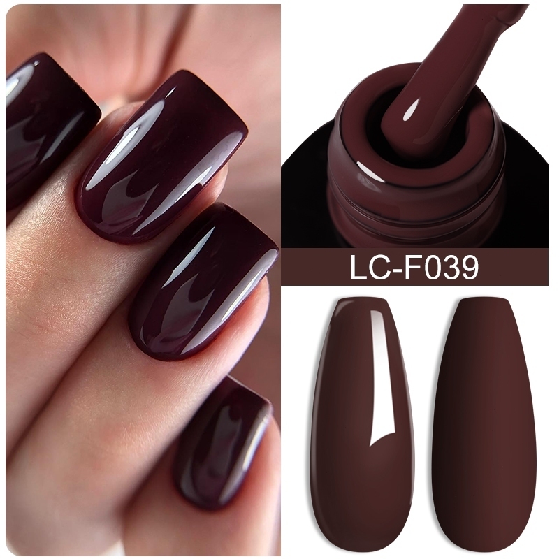 【Local】Brown Color Nail Gel Polish Nude Natural Long Lasting Manicure Soak Off UV LED Nail Art Base