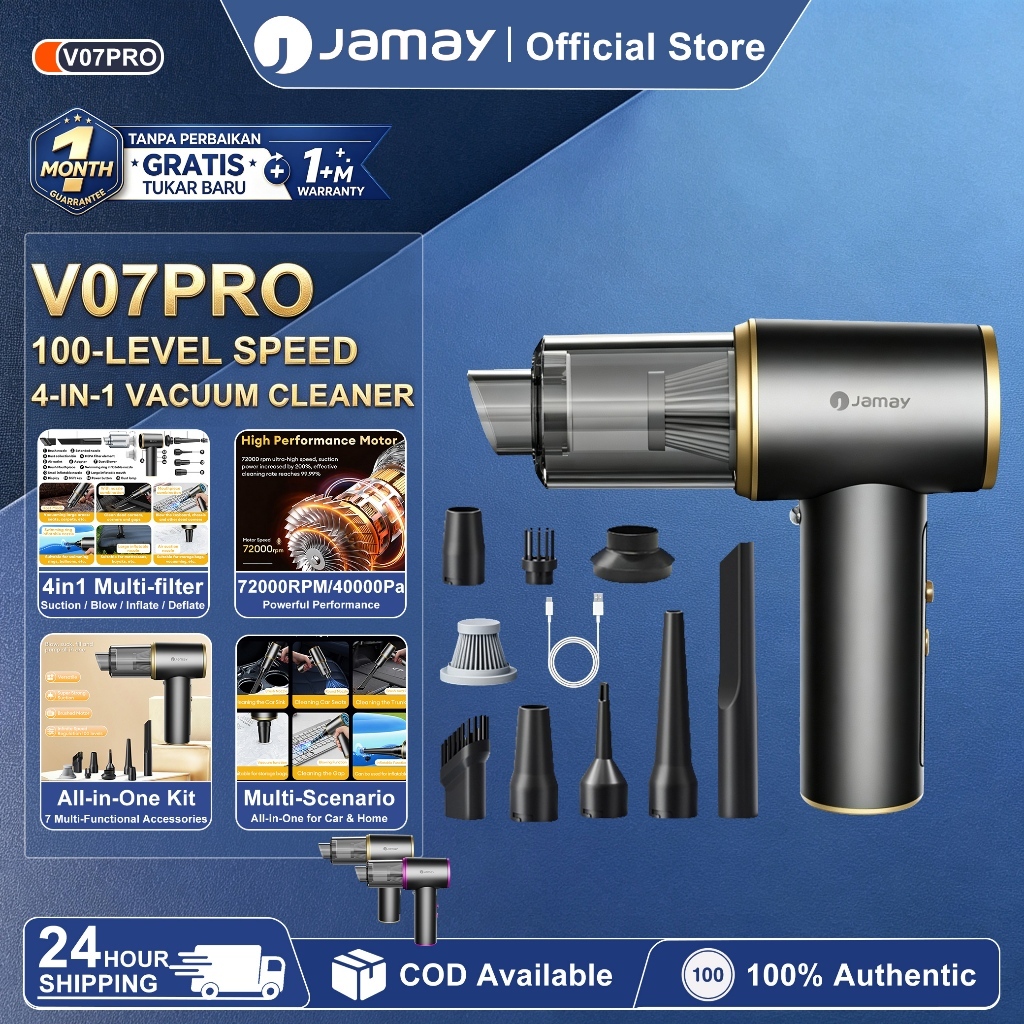 Jamay Mini Vacuum Cleaner 9-in-1 Cordless Mini Vacuum Cleaner Handheld 6,000mAh Battery 100-level su