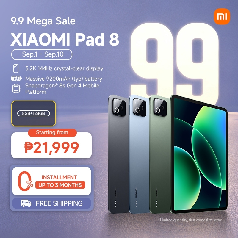 Xiaomi Pad 8| 8GB+128GB, Snapdragon® 8s Gen 4 Mobile Platform, PC-level productivity experience, Sup