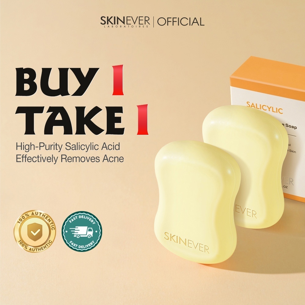 【Buy 1 Take 1】SKINEVER Salicylic Acid Acne Soap Niacinamide Skin Brightening Body Care