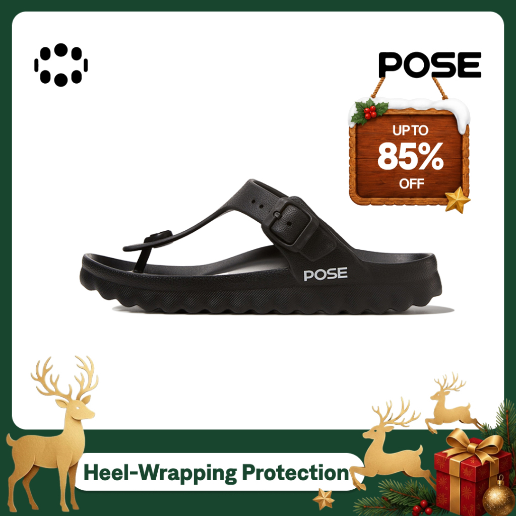 【Limited-time discount】POSE Mango Lady Flip Flops Classic Design Adjustable Strap Strong Arch Suppo