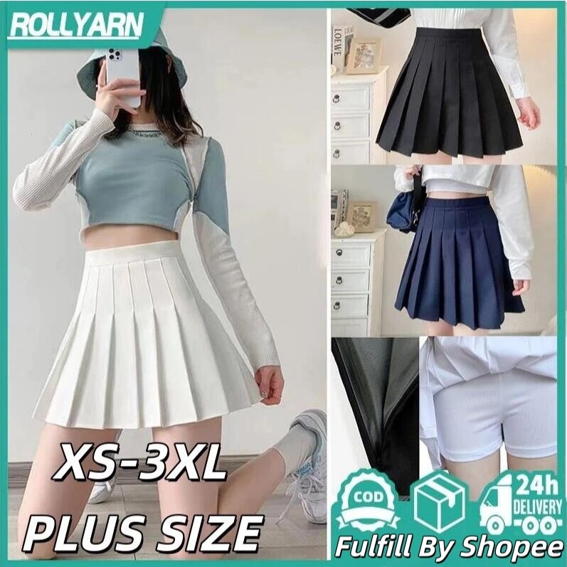 Pleated Skirt Korean Skirt For Women Pleated Skirt Student Mini Tennis Black White For Women Palda K