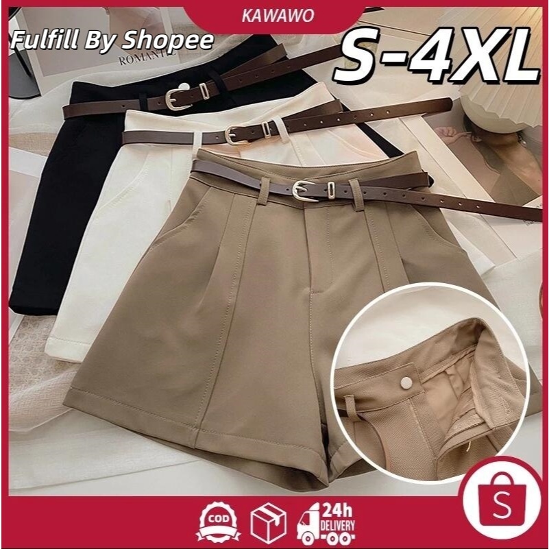 Trousers Shorts For Women High Korean A-Line Wide-Leg Pants Casual Loose Slim Suit Shorts For Women