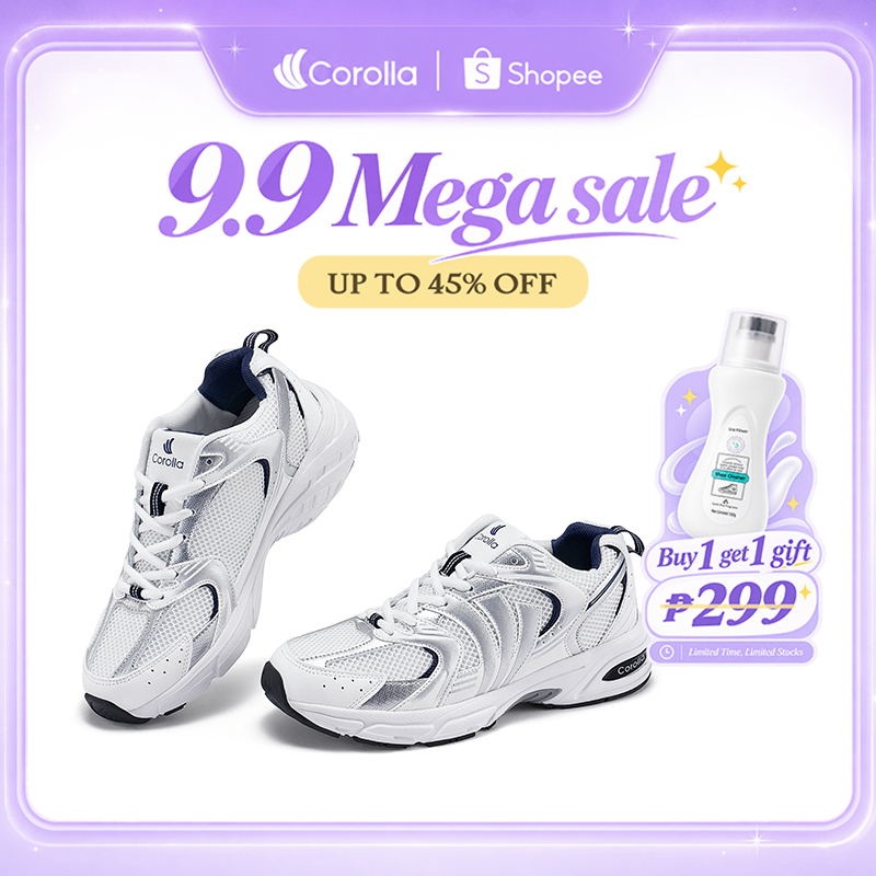 【2026 New】 COROLLA 1990s Unisex Rubber Shoes Breathable Mesh Platform Sneakers Classic Korean Casual