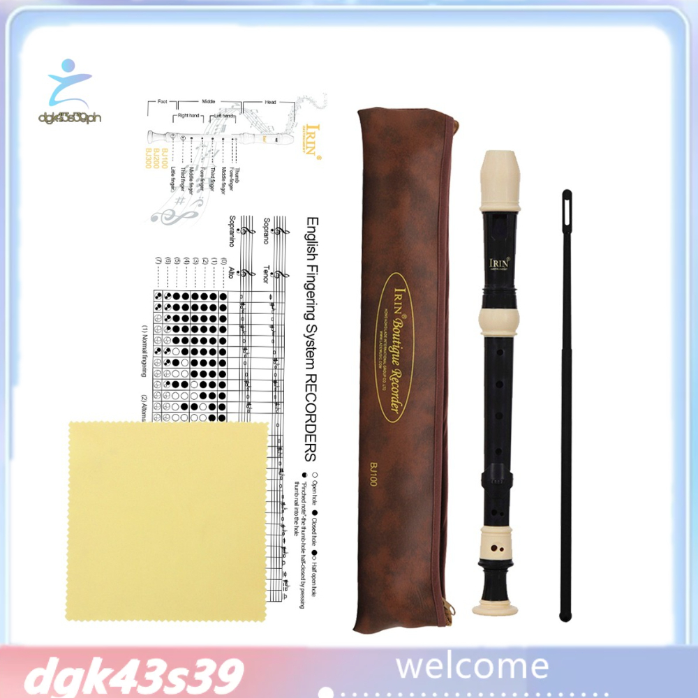 [On Sale]Irin Abs Recorder Soprano Clarinet Long Flute Baroque Recorder Fingering Musical Instrument