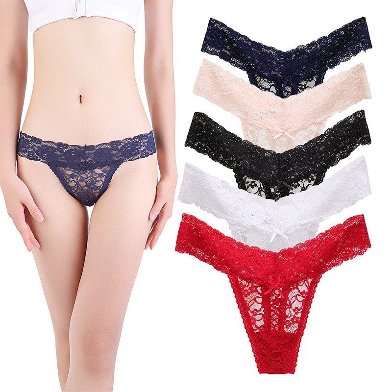 Amazing Women G String Lace Underwear Femal Sexy T-back Thong Sheer Panties Japan Style Transparent
