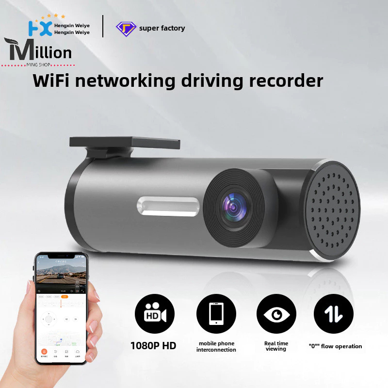 1080P Dash Cam 5G WiFi GPS,Super Night Vision Camera for Car, G-Sensor, 170° Wide Angle Dashcam, Loop Recording without Screen Single Lens Car Monitoring