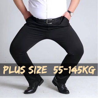 【Plus Size】 Men's Formal Big Size Oversize Flexible Trousers Male Casual  Elastic Business Casual Long Pants