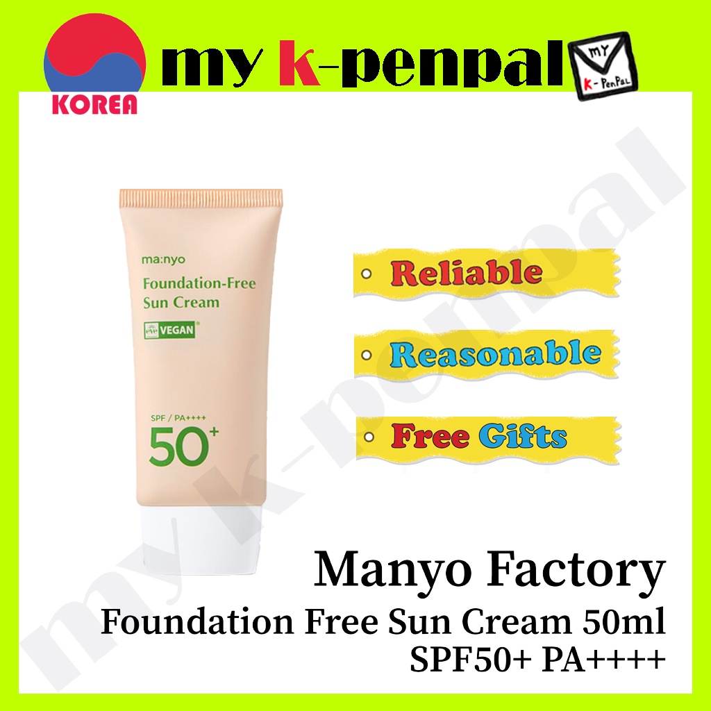 [manyo factory] Foundation Free Sunscreen Vegan Cream 50ml / Korean