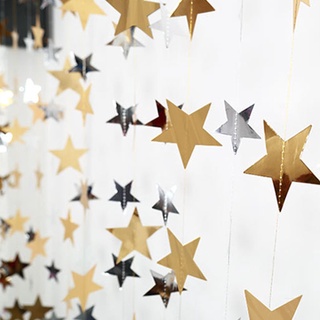 4M Star Garland Banner Paper Stars Streamer Bunting for Birthday Party Decoration Kids Room Decor Baby Shower Supplies #2