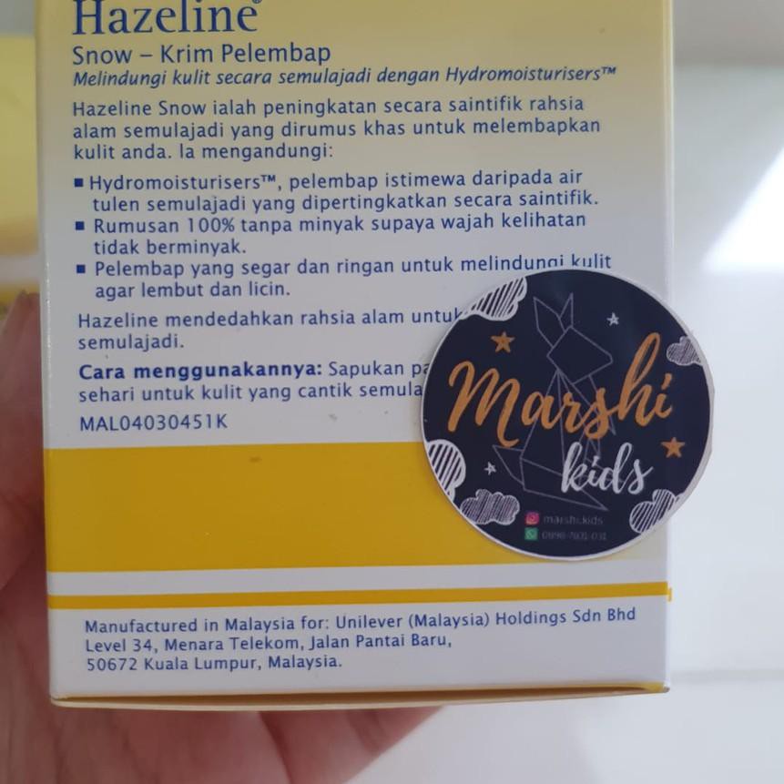 Hazeline Snow Import Malaysia 100 Gram Original Moisturizing Cream Skin Care Moisturizing Moiturizer Shopee Singapore