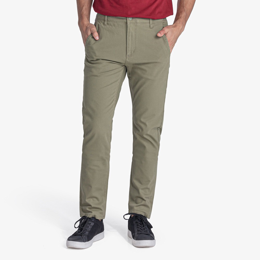 tapered khaki jeans