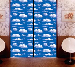 Wall Paper Sticker blue sky white cloud home decor nordic 