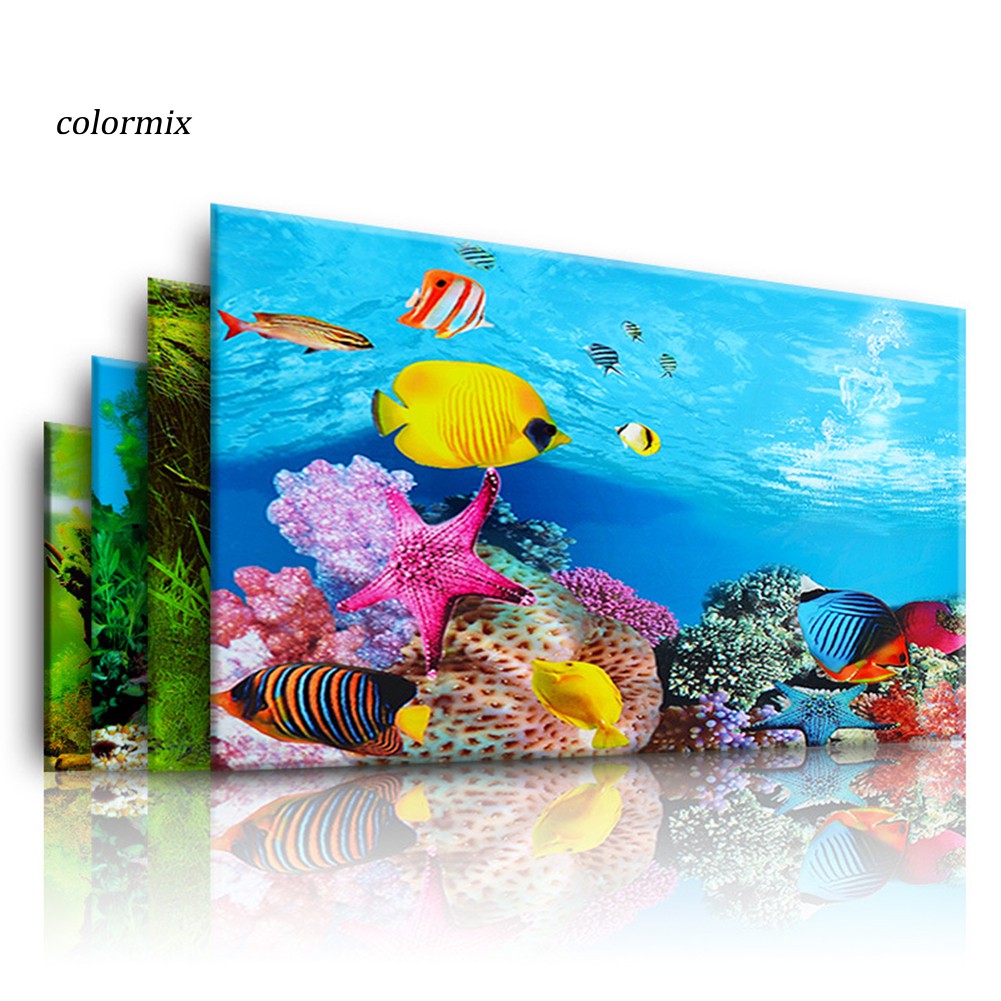 [CLM] Aquarium Background Poster Ocean Selfadhesive Fish Tank Backdrop