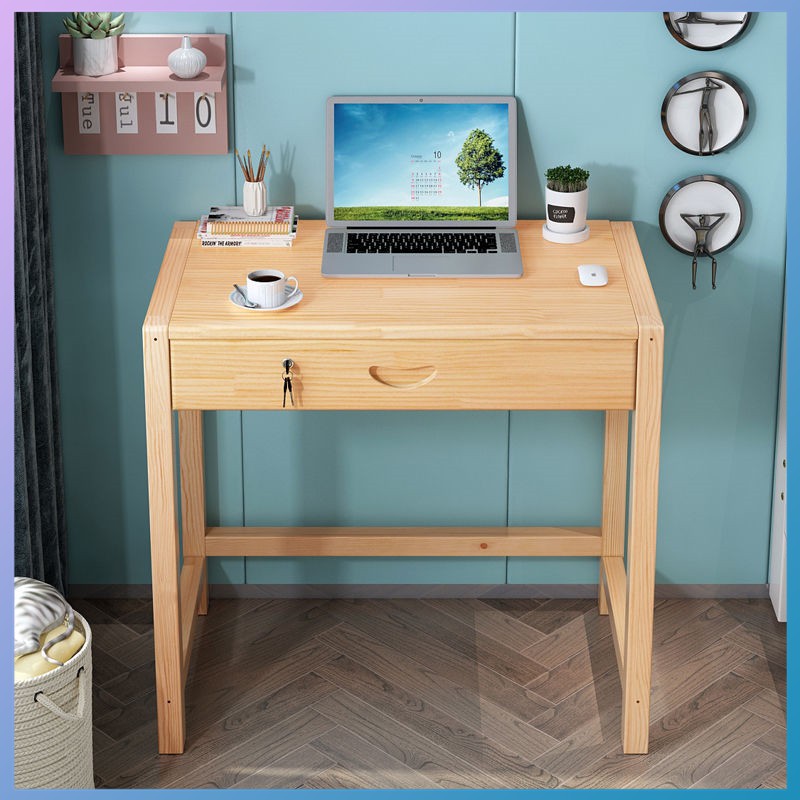 Modern Simple Solid Wood Computer Desk Student Household Writing Desk