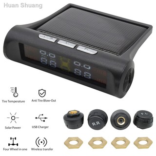 [Local Seller] ❍Ready Stock Car TPMS Tire Tyre Pressure Monitoring System Solar Power TMPS LCD Display Security AlarmTyr