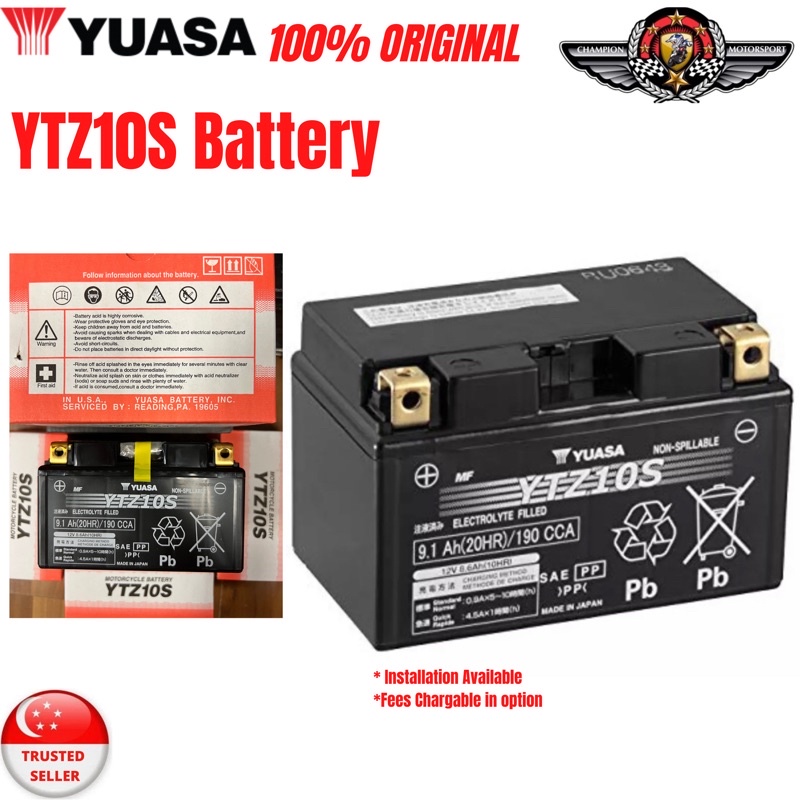 YUASA YTZ10S YTZ10 BATTERY KTM DUKE 690 TMAX R1 R6 MT MT07 MT09 CB500 Cbr 650f Vulcan Tracer Ninj 650 Rcb Ngk Did Rkm Rk I.986891223