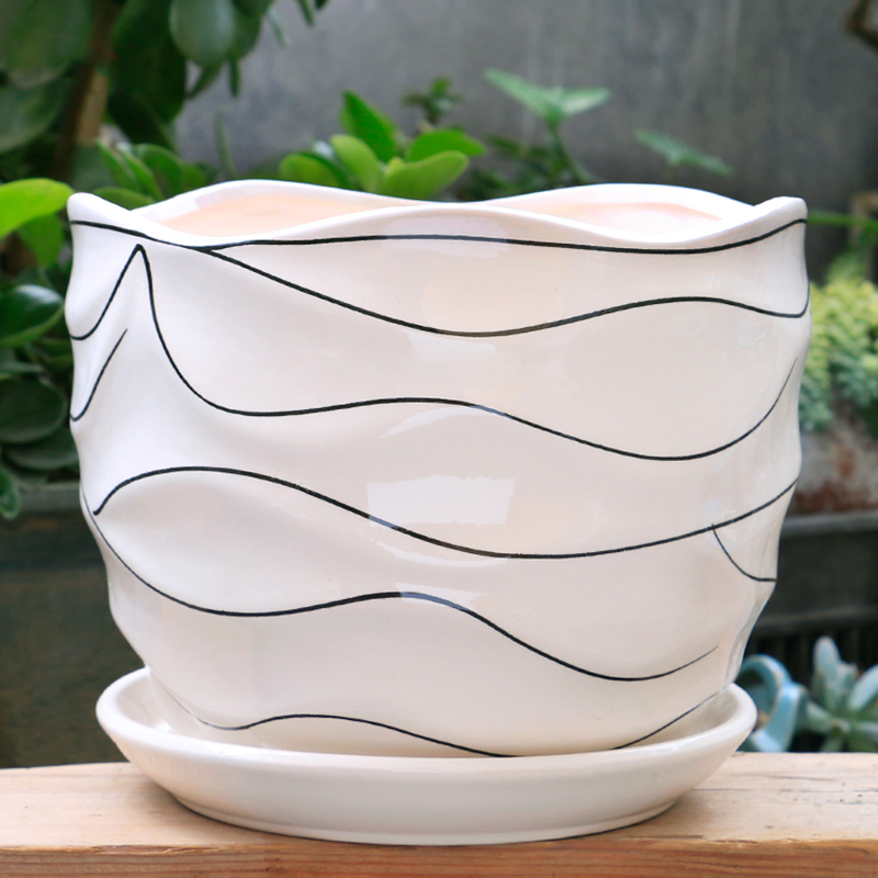 Flower Pots, Home Balcony Office Plant Flower Pots
