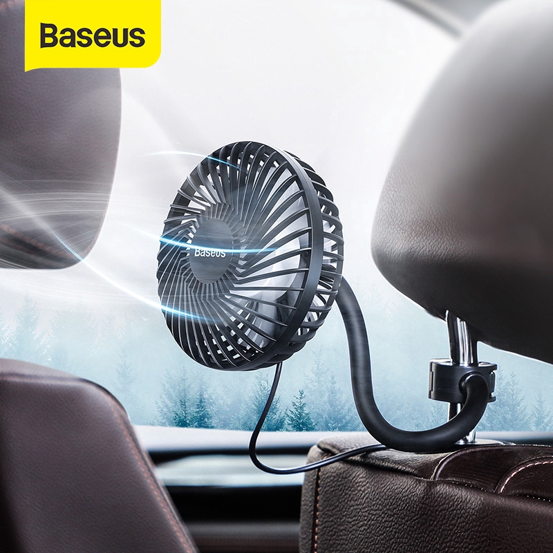 Baseus Mini Quiet Car fan Air Conditioner USB Fan 3 Speed Air Cooling