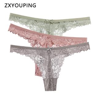 Womens Hollow Sexy Lace Thong Seamless Panties Low-waist G-String Bacteriostatic Female Lingerie