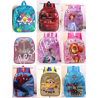 [SG LOCAL STOCK] Children Backpack | Toddler Frozen School Bag | Childcare Bag | Kindergarten Baby Shark Bag | Spiderman