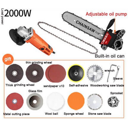13" Electric Chainsaw Stand Adaptor Bracket Set for Wood Cutting Aluminum Alloy